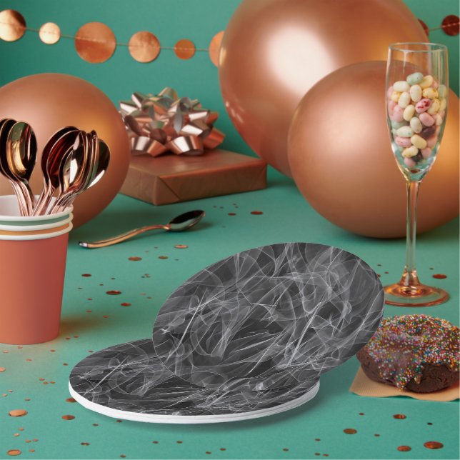 Plato De Papel Swirls Elegant Smorls - Estética mística (Multi)