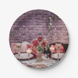 Plato De Papel Tabla de Bodas de novias y novias 6371