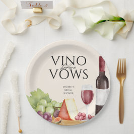 Plato De Papel Tabla de fiambres "Vino antes de votos" Desayuno d