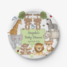 Tabla de Fiestas de Baby Shower de animales de Saf