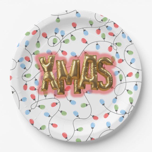 Plato De Papel Tabla de navidad (Anverso)