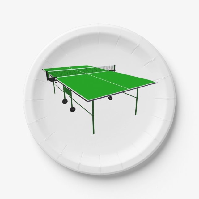 Plato De Papel Tabla de ping-pong (Anverso)
