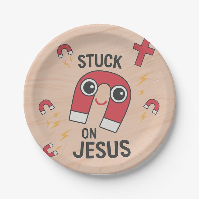 Plato De Papel Tablería temática de celebración de fiestas cristi (Anverso)