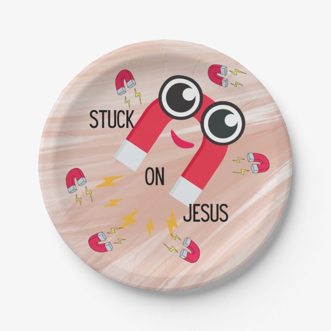 Plato De Papel Tablería temática de celebración de fiestas cristi (Anverso)