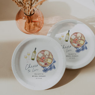 Plato De Papel Tablero de embutidos vientos y quesos para amar