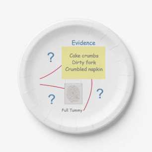 Plato De Papel Tablero de pruebas para resolver crímenes misterio