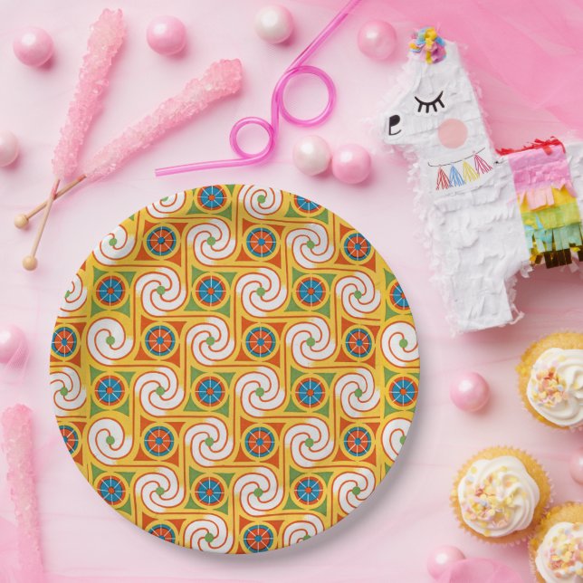 Plato De Papel Tableware Fiesta de fondo de escritorio Retro de l (Fiesta)