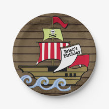 Tablones del barco pirata y de madera