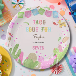 Plato De Papel Taco acerca de diversión fiesta de cumpleaños chic