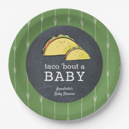 Plato De Papel Taco Bout a Baby Fiesta Chalkboard Baby Shower