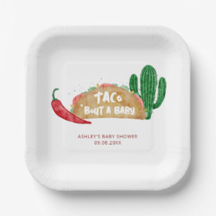 Plato De Papel Taco 'Bout a Baby Shower Fiesta personalizado