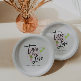 Plato De Papel Taco Bout Love Bridal Shower