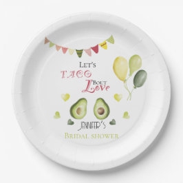 Plato De Papel Taco Bout Love Bridal Shower Aguacate Fiesta