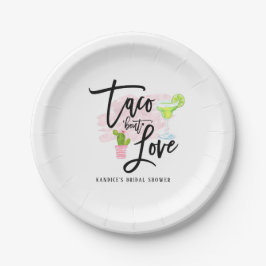 Plato De Papel Taco Bout Love Despedida de Soltera