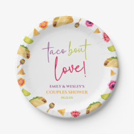 Plato De Papel ¡Taco Bout Love! Fiesta Boda Couples Shower