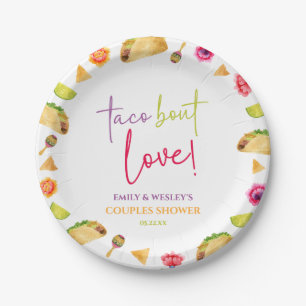 Plato De Papel ¡Taco Bout Love! Fiesta Boda Couples Shower