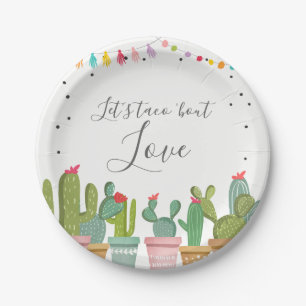 Plato De Papel Taco Bout Love Fiesta Bridal Ducha Placas de papel