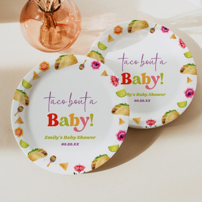 Plato De Papel ¡Taco Bout Un Bebé! Fiesta Baby Shower (Subido por el creador)