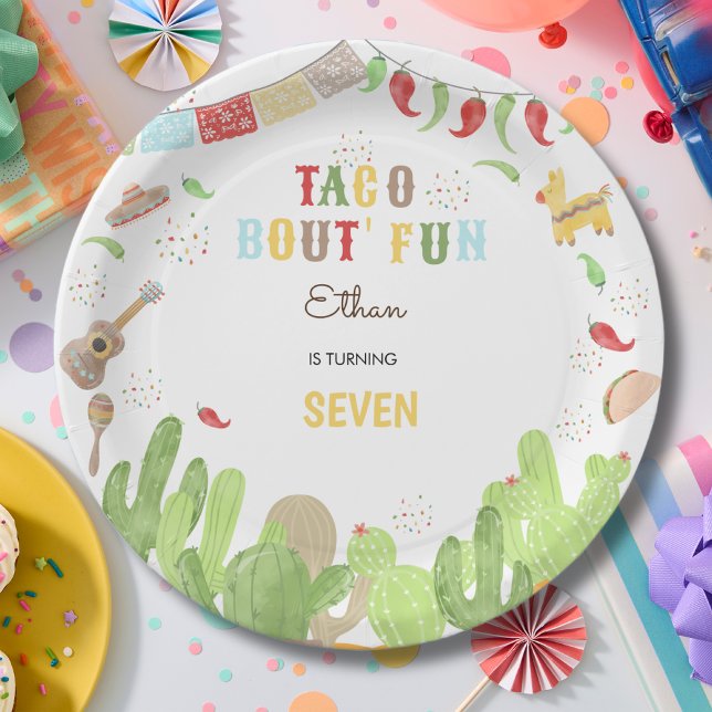 Plato De Papel Taco de fiesta divertida de cumpleaños mexicano (Subido por el creador)