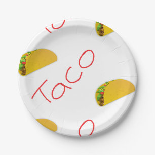 Plato De Papel Taco patrón en