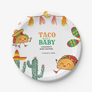 Plato De Papel Taco sobre favores de Baby Mexican Baby Shower