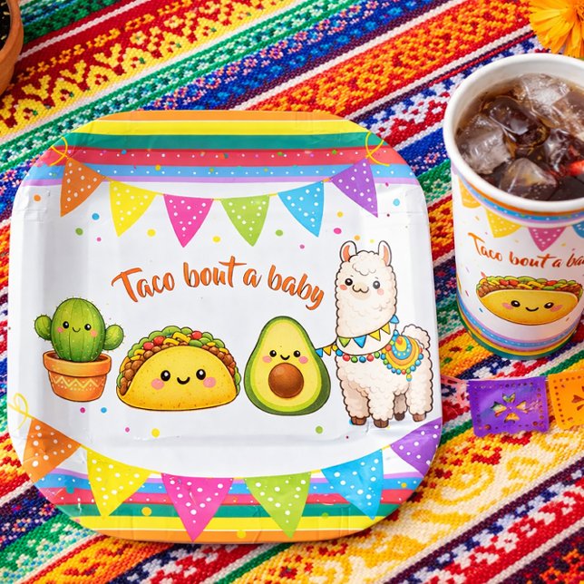 Plato De Papel Taco sobre un Baby Shower (Subido por el creador)