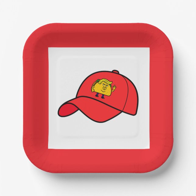 Plato De Papel Taco Trump Party Plates (Anverso)