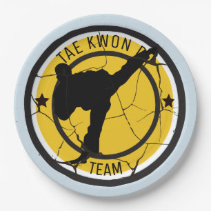 Plato De Papel Tae Kwon DoSilhouette de Tae Kwon Do.