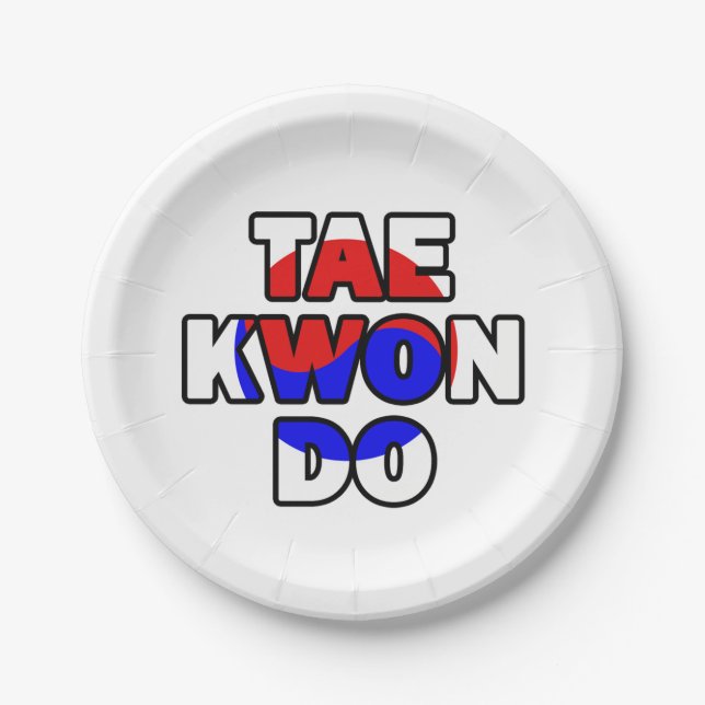 Plato De Papel Taekwondo (Anverso)