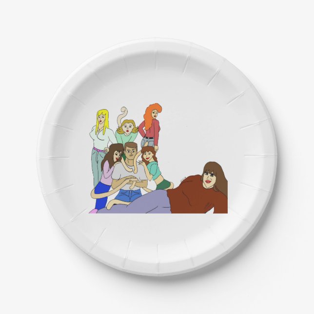 Plato De Papel Tail harem (Anverso)