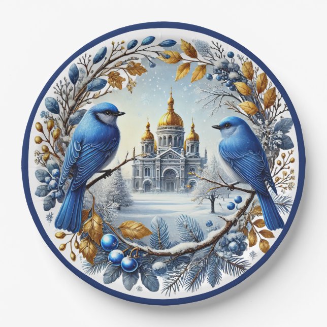 Plato De Papel Taj Mahal Bluebirds Winries (Anverso)