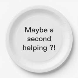 Plato De Papel ¡¿Tal vez una segunda ayuda?!