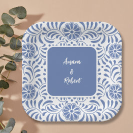 PLATO DE PAPEL TALAVERA FLOWER