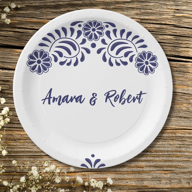 PLATO DE PAPEL TALAVERA FLOWER (Subido por el creador)