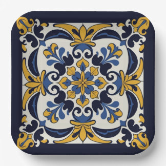 Plato De Papel Talavera Tile Cinco
