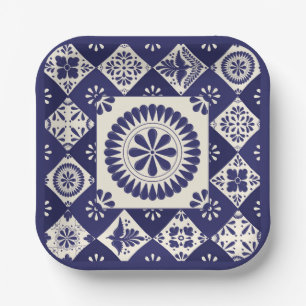 Plato De Papel Talavera Tile Dos