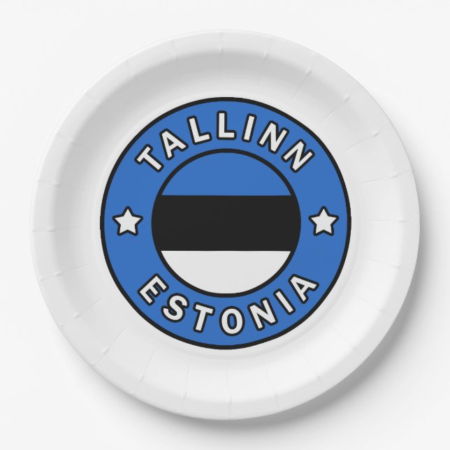 Plato De Papel Tallín Estonia (Anverso)