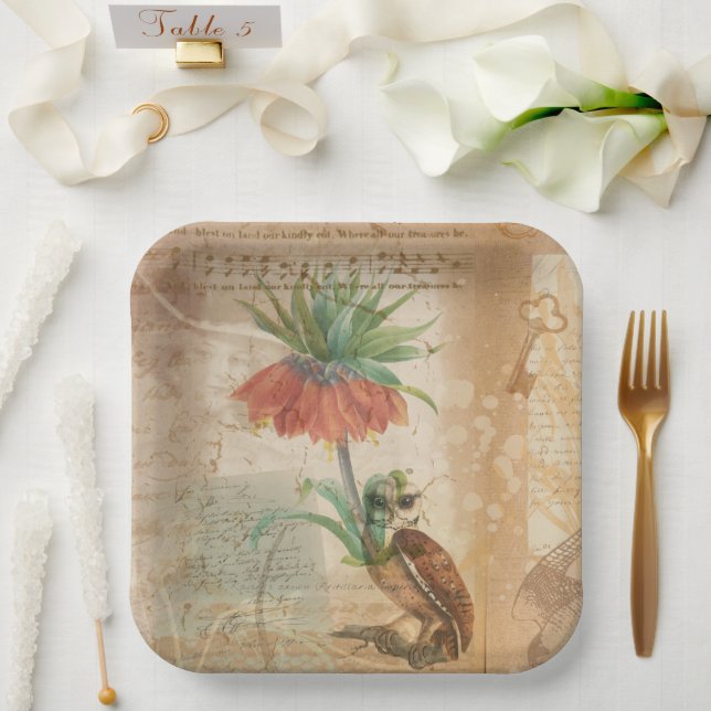 Plato De Papel Tamaño: Placas de papel de 9" (Boda)