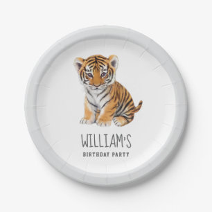 Plato De Papel Tamari personalizado de moda animal salvaje tieger