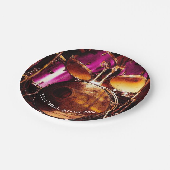 Plato De Papel Tambores, atasco al aire libre (Angular)