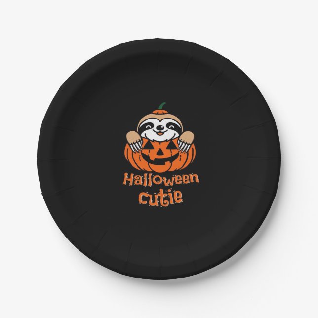 Plato De Papel Tamiseta esencial de Halloween (Anverso)