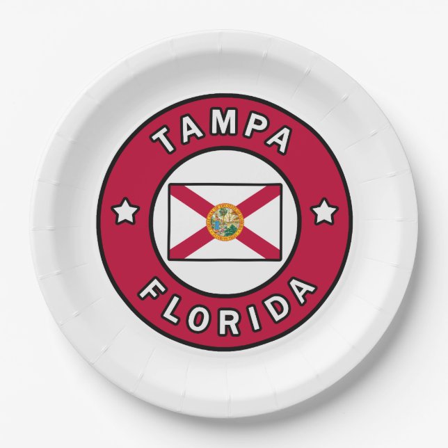 Plato De Papel Tampa Florida (Anverso)