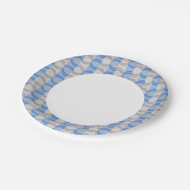 Plato De Papel Tan azul candelabro (Angular)