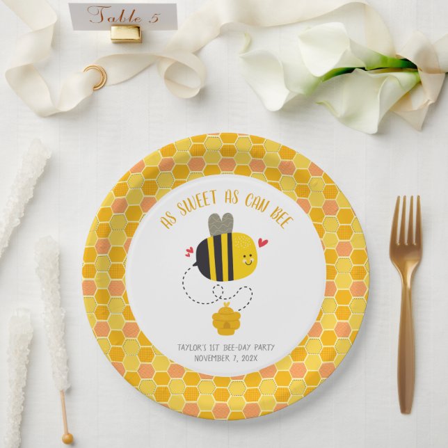 Plato De Papel Tan Dulce Como Se Puede Ser Temática Cute Kawaii C (Boda)