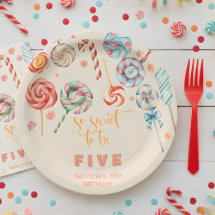 Plato De Papel Tan dulce de ser cumpleaños de niños.