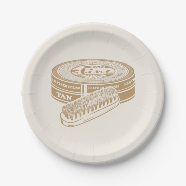 Plato De Papel Tan shoepolit arte pop (Anverso)