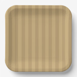 Plato De Papel Tan Striped Paper Plates - 9in Salty Bark Club