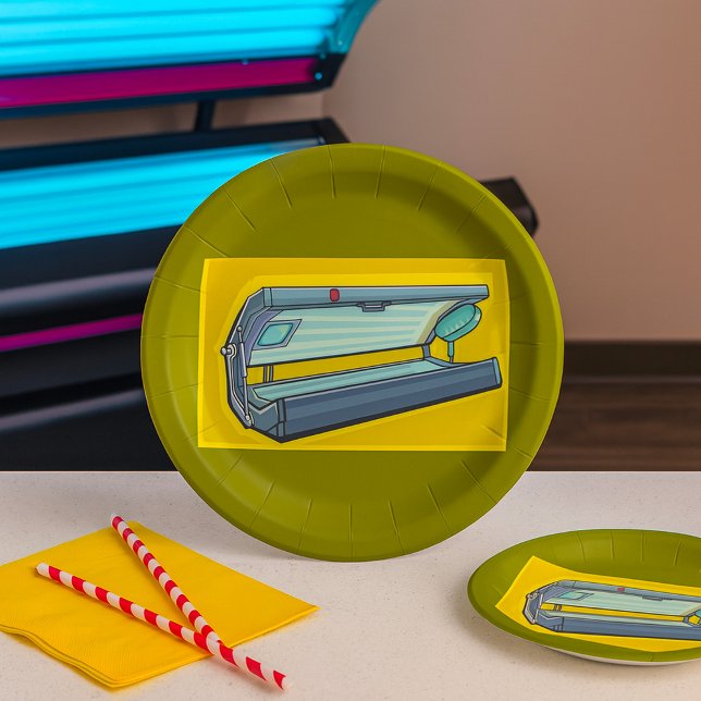 Plato De Papel Tanning Bed Retro Spa (Subido por el creador)