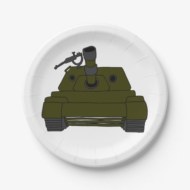 Plato De Papel Tanque militar (Anverso)