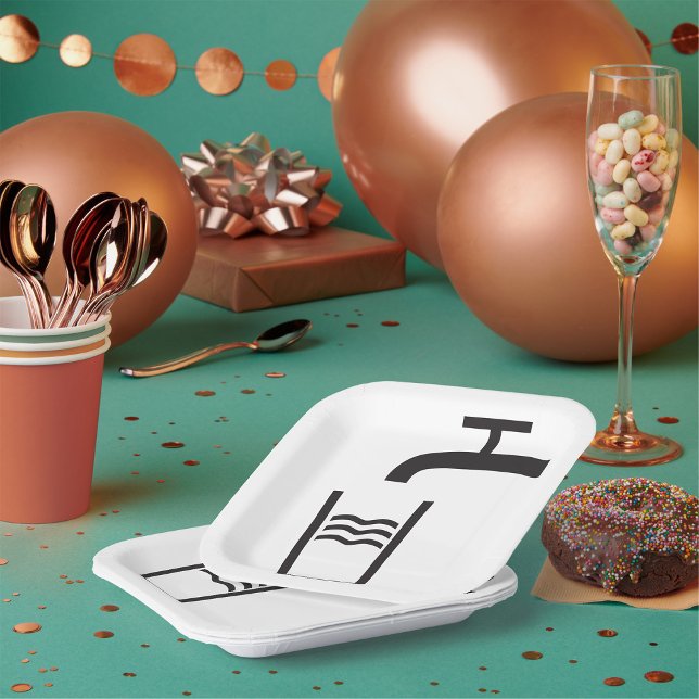 Plato De Papel Tap Water Symbol (Subido por el creador)